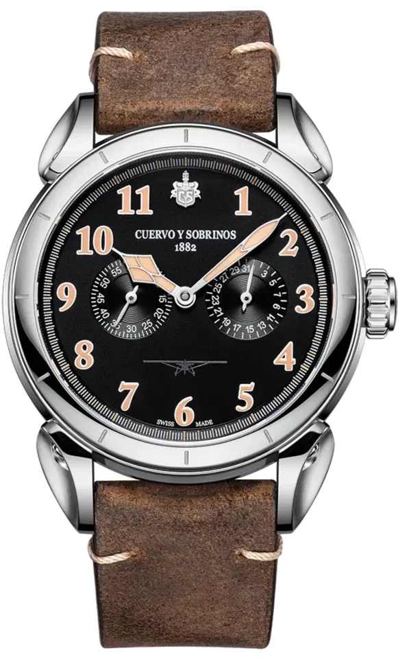 Cuervo y Sobrinos Watch Vuelo Emilio Carranza Bicompax 3202.1CN.BI.