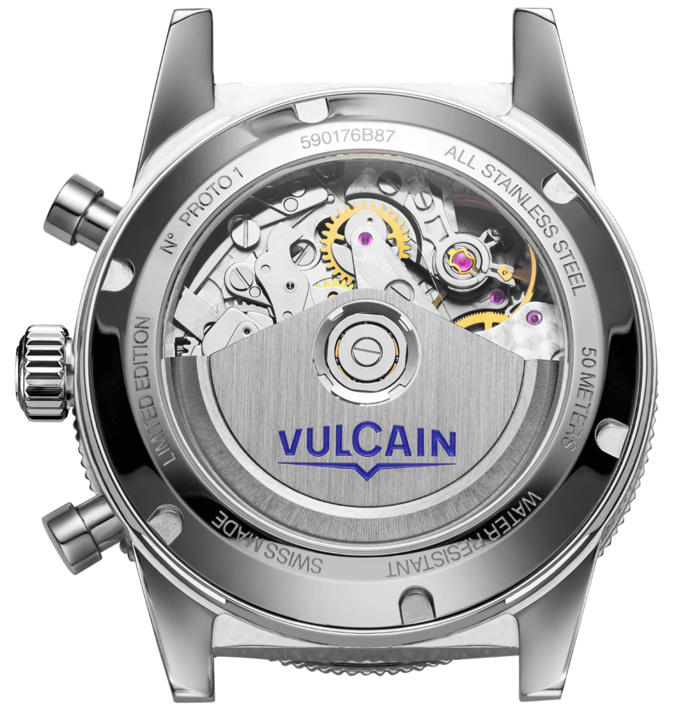 Vulcain Skindiver Chronograph Green Rubber Limited Edition Watch VLC-102 Image 4