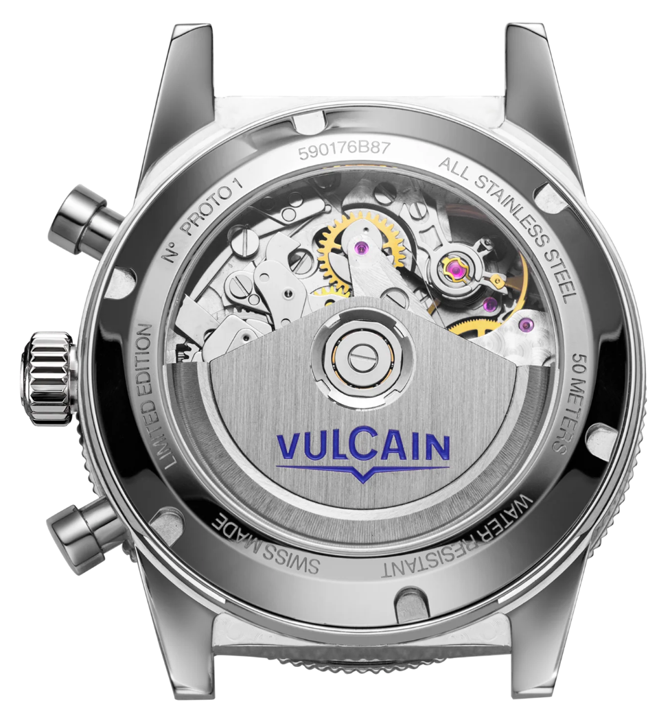 Vulcain Skindiver Chronograph Ice Blue Bracelet Limited Edition Watch VLC-105 Image 3