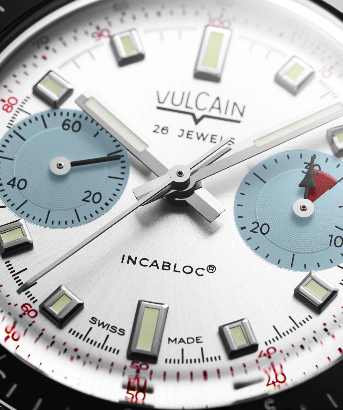 Vulcain Skindiver Chronograph Ice Blue Rubber Limited Edition Watch VLC-104 Image 4