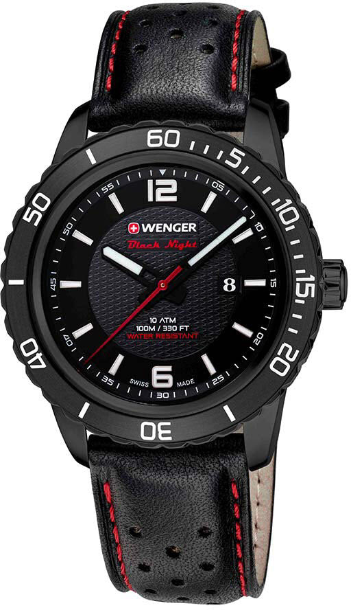 Wenger Watch Roadster Black Night Date PVD 10851123
