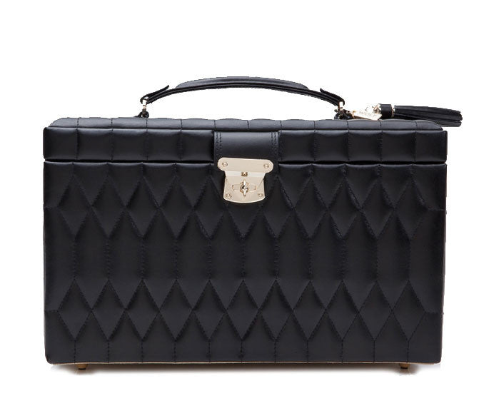 Wolf Caroline Large Jewellery Box Black 329671