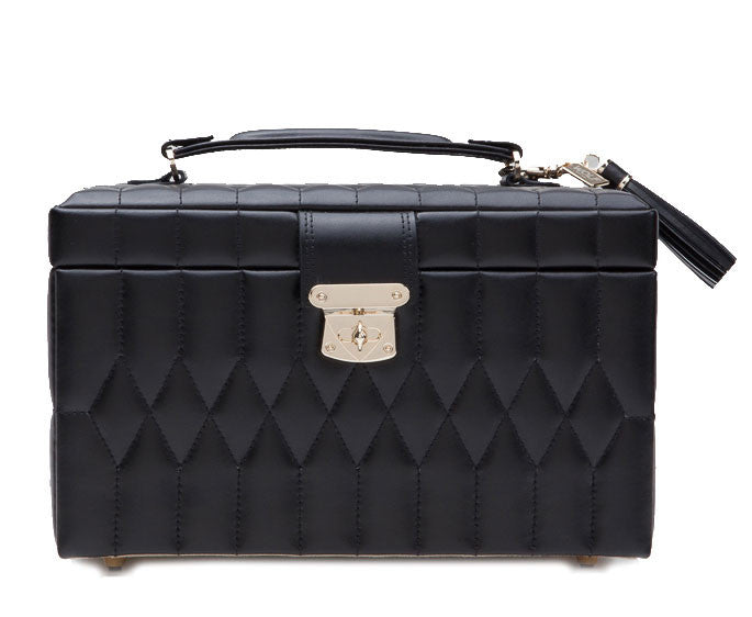 Wolf Caroline Medium Jewellery Box Black 329771