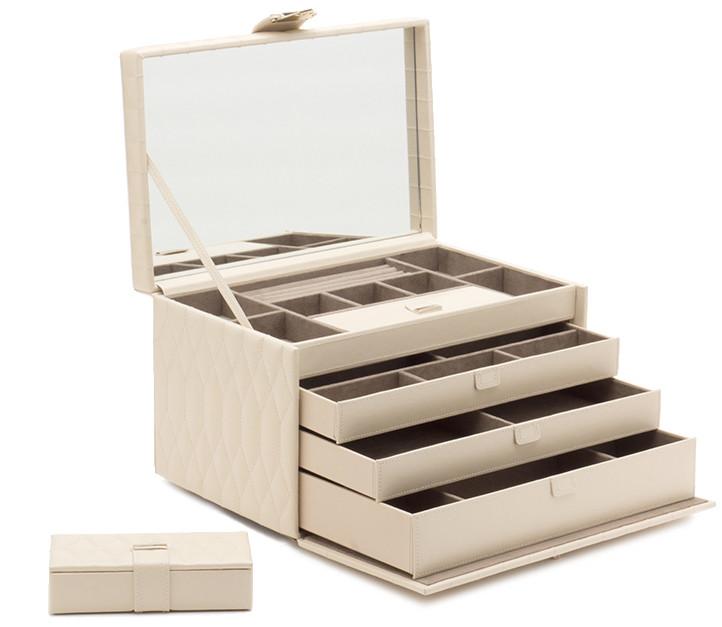 Wolf Caroline Large Jewellery Box Cream 329653