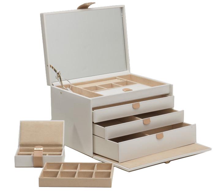 Wolf Chloe Large Jewellery Box Cream 301553