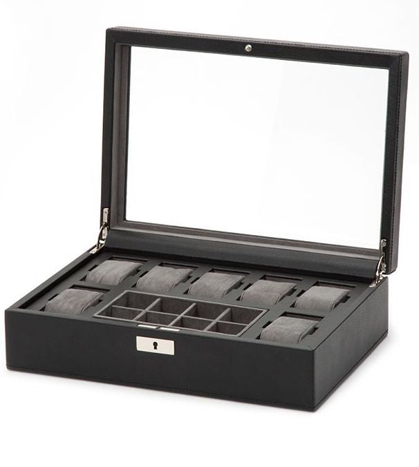 Wolf Watch Box Howard Black 465203