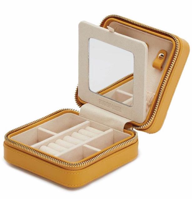 Wolf Jewellery Case Maria Zip Small Musturd 766293