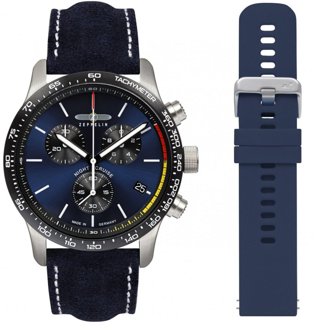 Zeppelin Watch Night Cruise Men 72883 Set