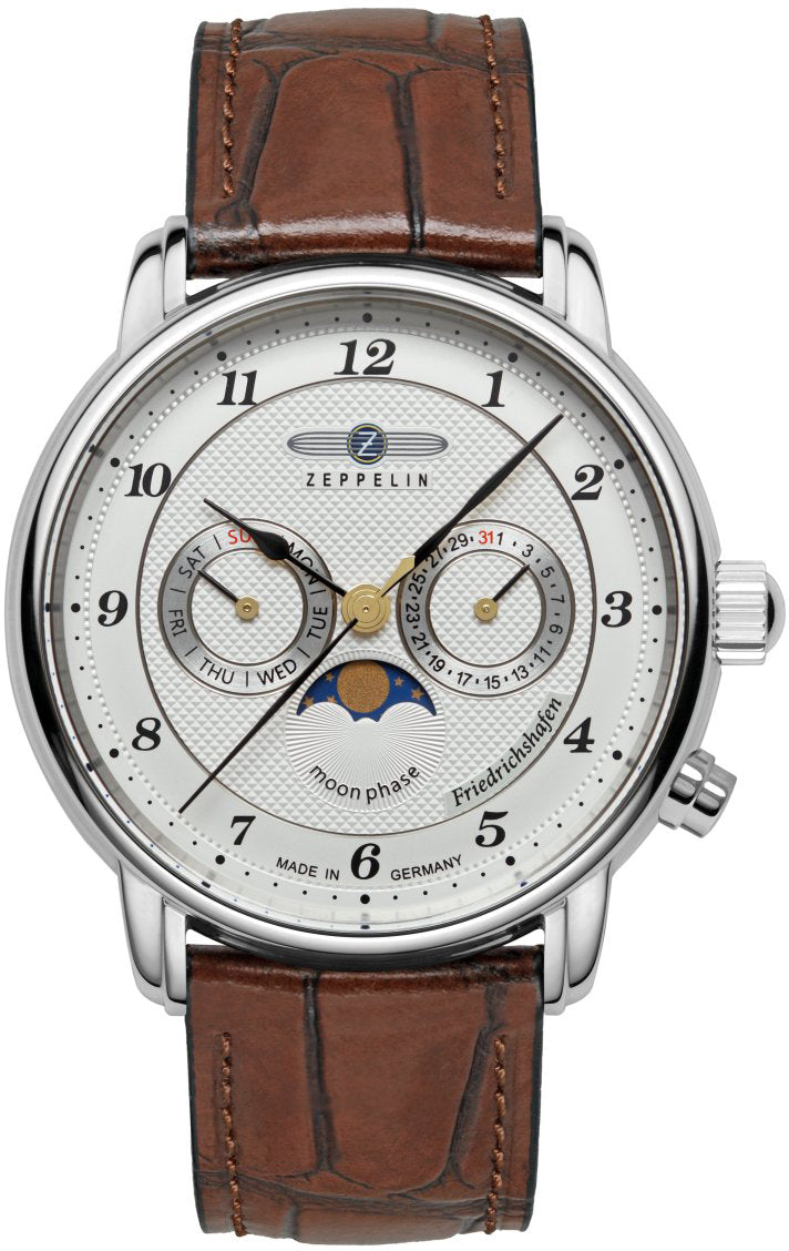 Zeppelin Friedrichshafen Quartz Moon Phase Watch 85361
