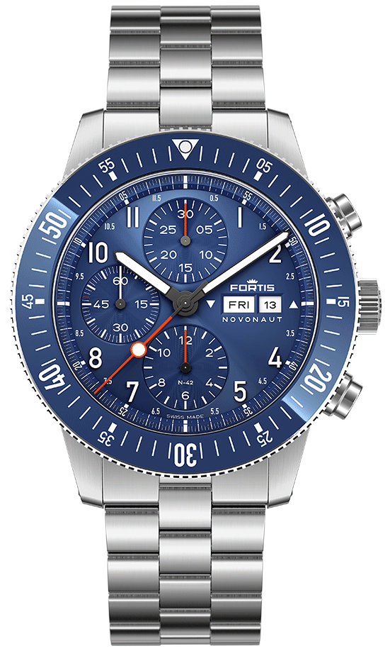 Fortis Watch Novanaught N-42 Cobalt Blue Edition Bracelet F2040012