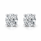 18ct White Gold 0.41ct Diamond Solitaire Stud Earrings DMN-2068 Image 1