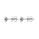 18ct White Gold 0.50ct Sapphire Solitaire Stud Earrings DMN-2003 Image 3