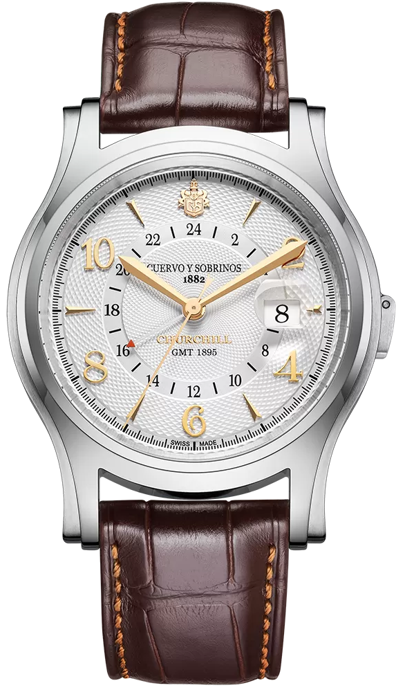 Cuervo y Sobrinos Watch Churchill 1895 GMT 2811.1GMTA