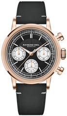 Raymond Weil Watch Millesime Automatic Tri-Compax Chronograph Black Sector 7765-PC5-20631