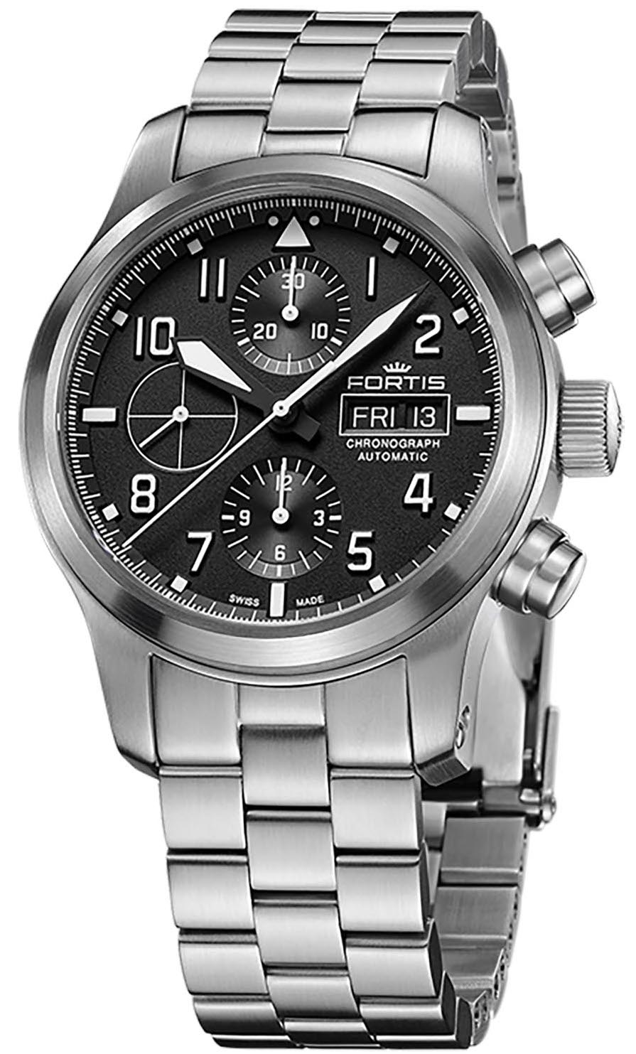 Fortis Watch Aeromaster Steel Chronograph 656.10.10 M