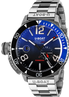 U-Boat Watch Sommerso Ghiera Ceramica Bicolore Quadrante Blue Bracelet 9519/MT