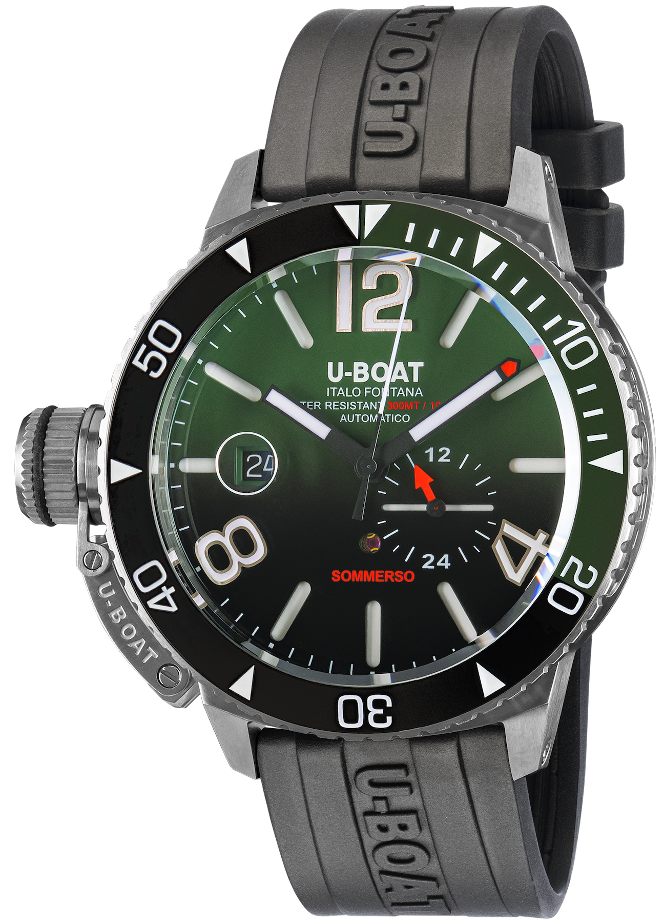 U-Boat Watch Sommerso Ghiera Ceramica Bicolore Quadrante Verde 9520
