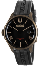U-Boat Watch Darkmoon 40 Black Brown Curve Vintage 9549