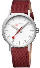 Mondaine Watch Classic Dark Cherry Textile A660.30360.17SBC