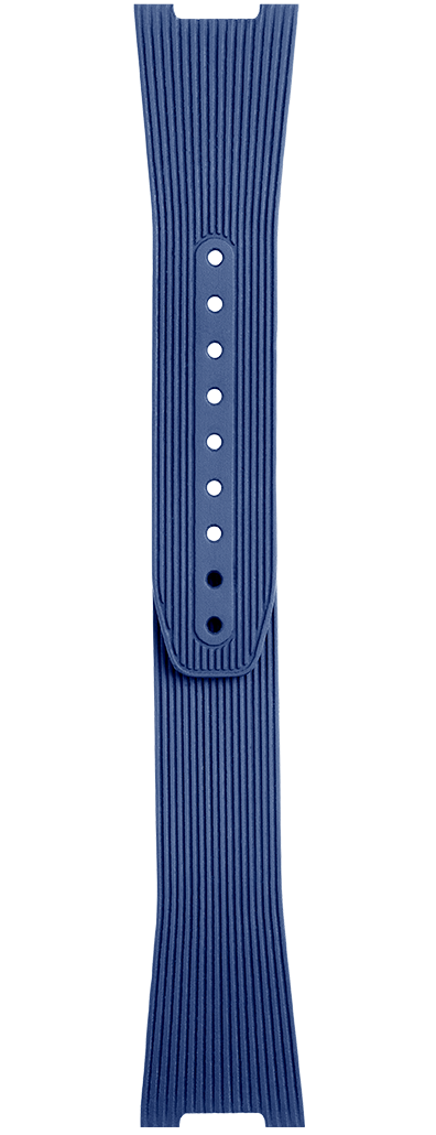 Bell & Ross Strap BR 05 Grooved Rubber Blue