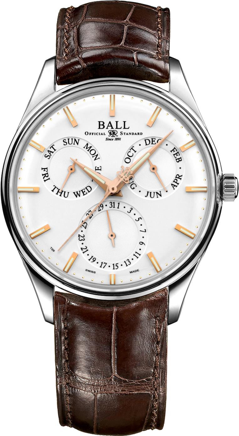Ball Watch Company Trainmaster Annual Calendar NM1888D-LLJ-WH