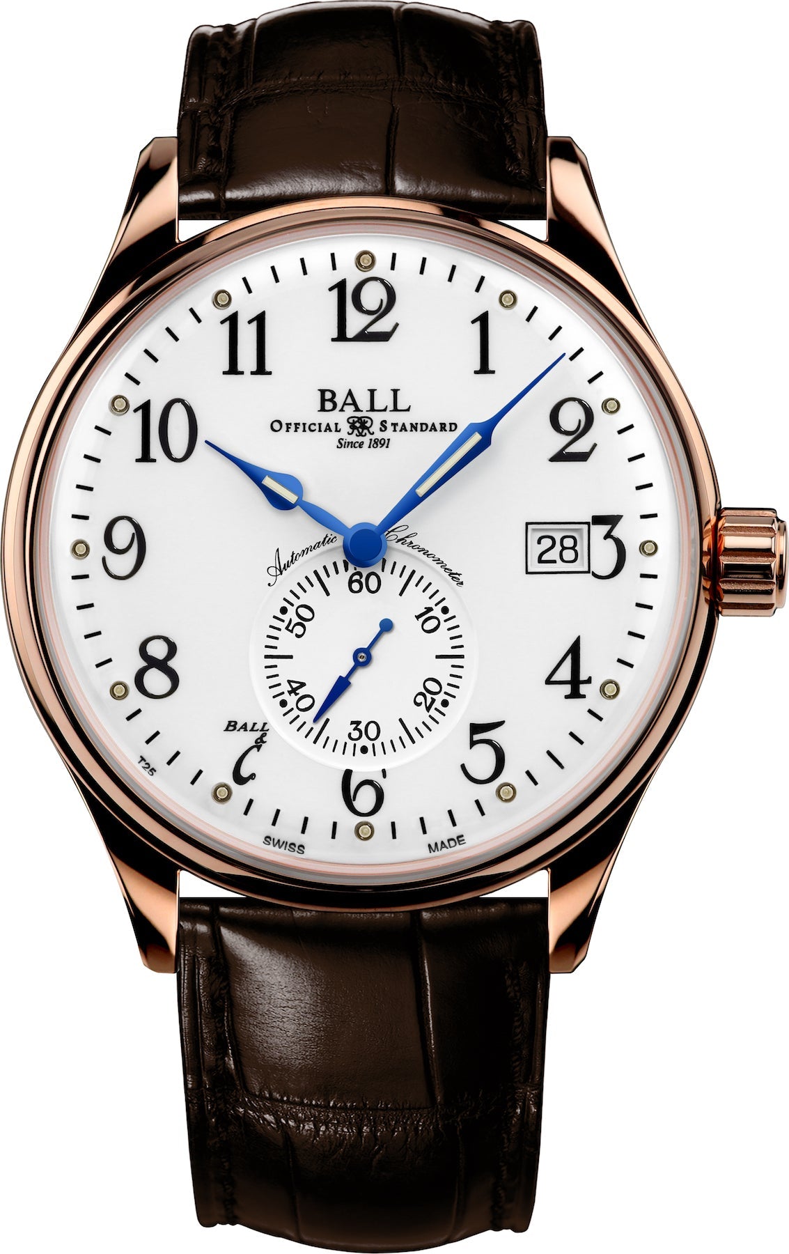 Ball Watch Company Trainmaster Standard Time NM3888D-PG-LCJ-WH