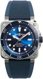 Bell && Ross Watch BR 03 Diver Blue Steel BR03A-D-BLU-ST/SRB