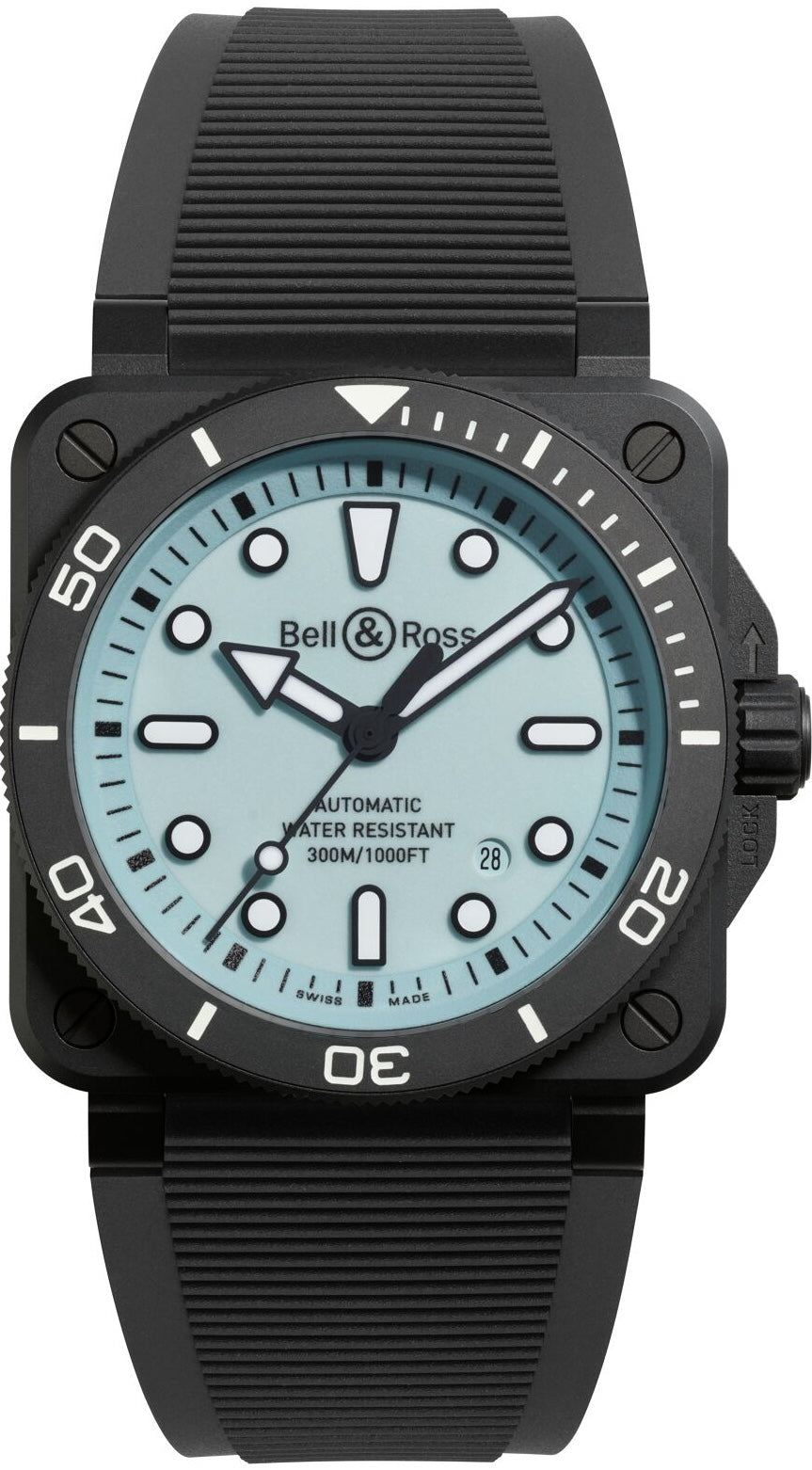 Bell && Ross Watch BR 03 Diver Full Lum BR03A-D-LM-CE/SRB