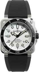 Bell && Ross Watch BR 03 Diver White Steel BR03A-D-WH-ST/SRB