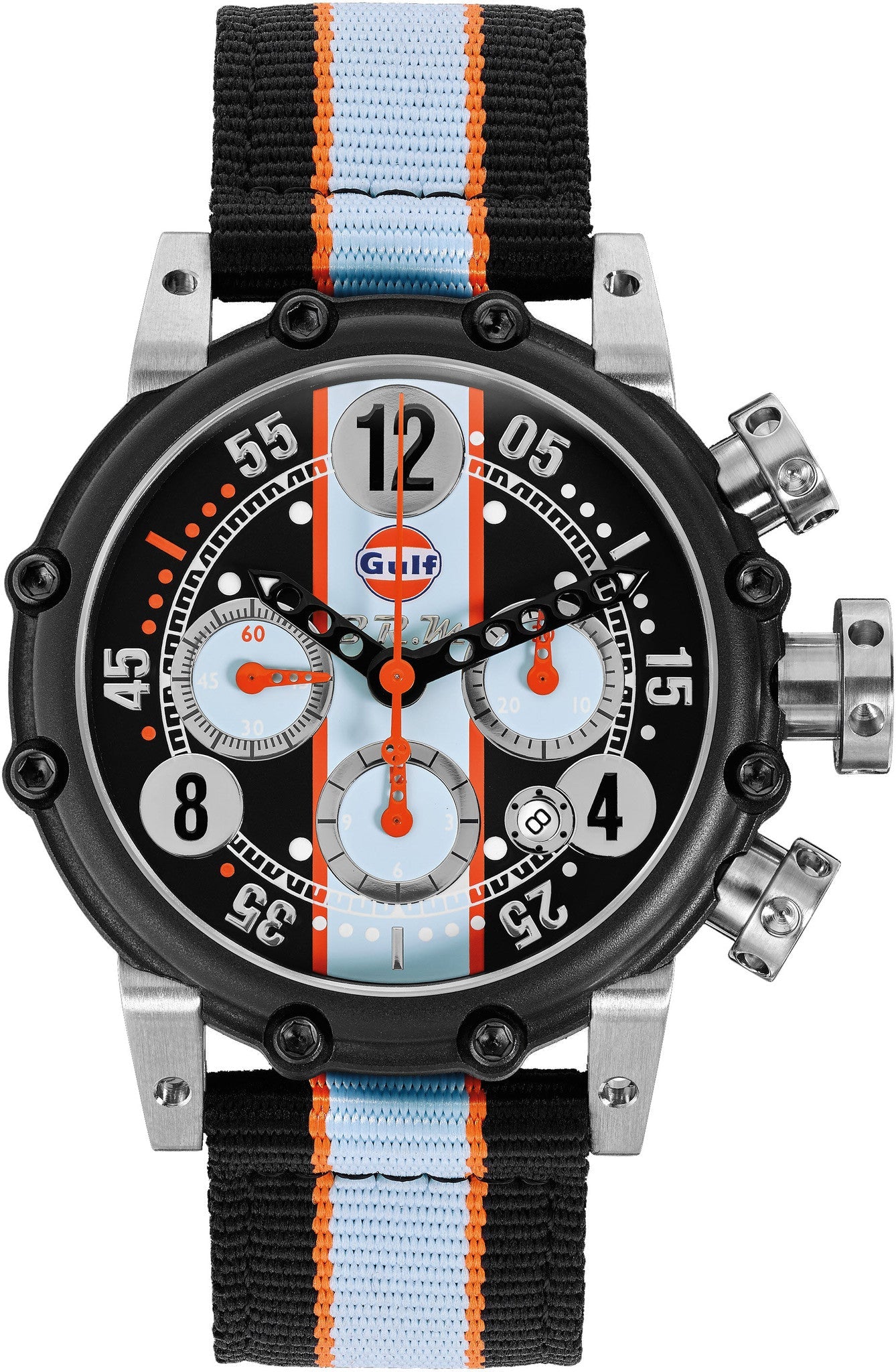 B.R.M. Watches BT12-46 Black Orange Hands Limited Edition BT12-46-GULF