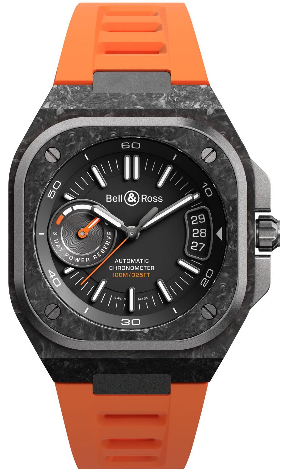 Bell & Ross Watch BR X5 Auto IRM Black Titanium Carbon Fiber Limited Edition BRX5R-BO-TC/SRB