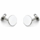 Deakin & Francis Cufflinks Sterling Silver Plain Oval Cufflinks C0171X0001
