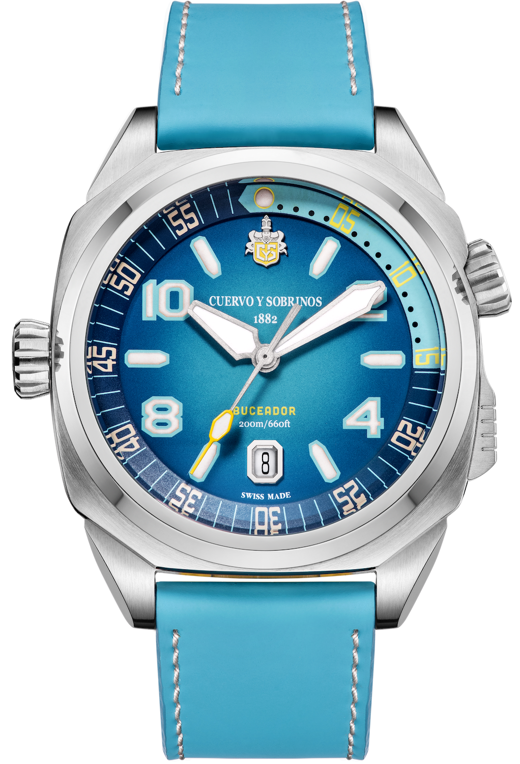 Cuervo y Sobrinos Watch Buceador Caribe Divers Varadero Beach 2860.1AZ
