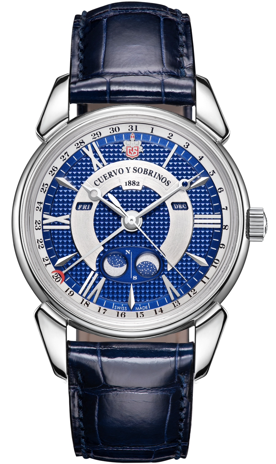 Cuervo y Sobrinos Watch Historiador Doble Luna 3194.1DL