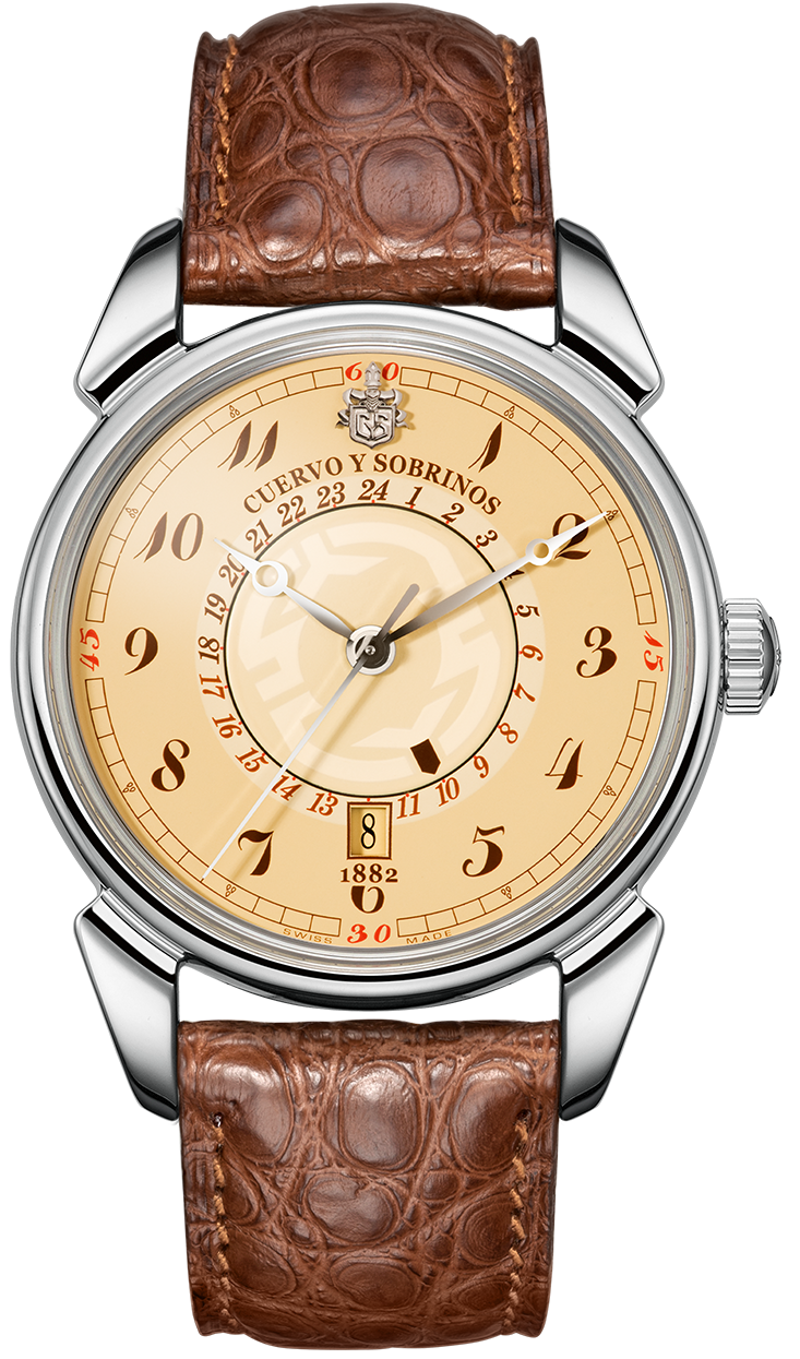 Cuervo y Sobrinos Watch Historiador GMT 3196.1C