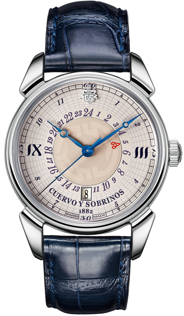 Cuervo y Sobrinos Watch Historiador GMT 3196.1I.\Cuervo y Sobrinos Watch Historiador GMT 3196.1I.