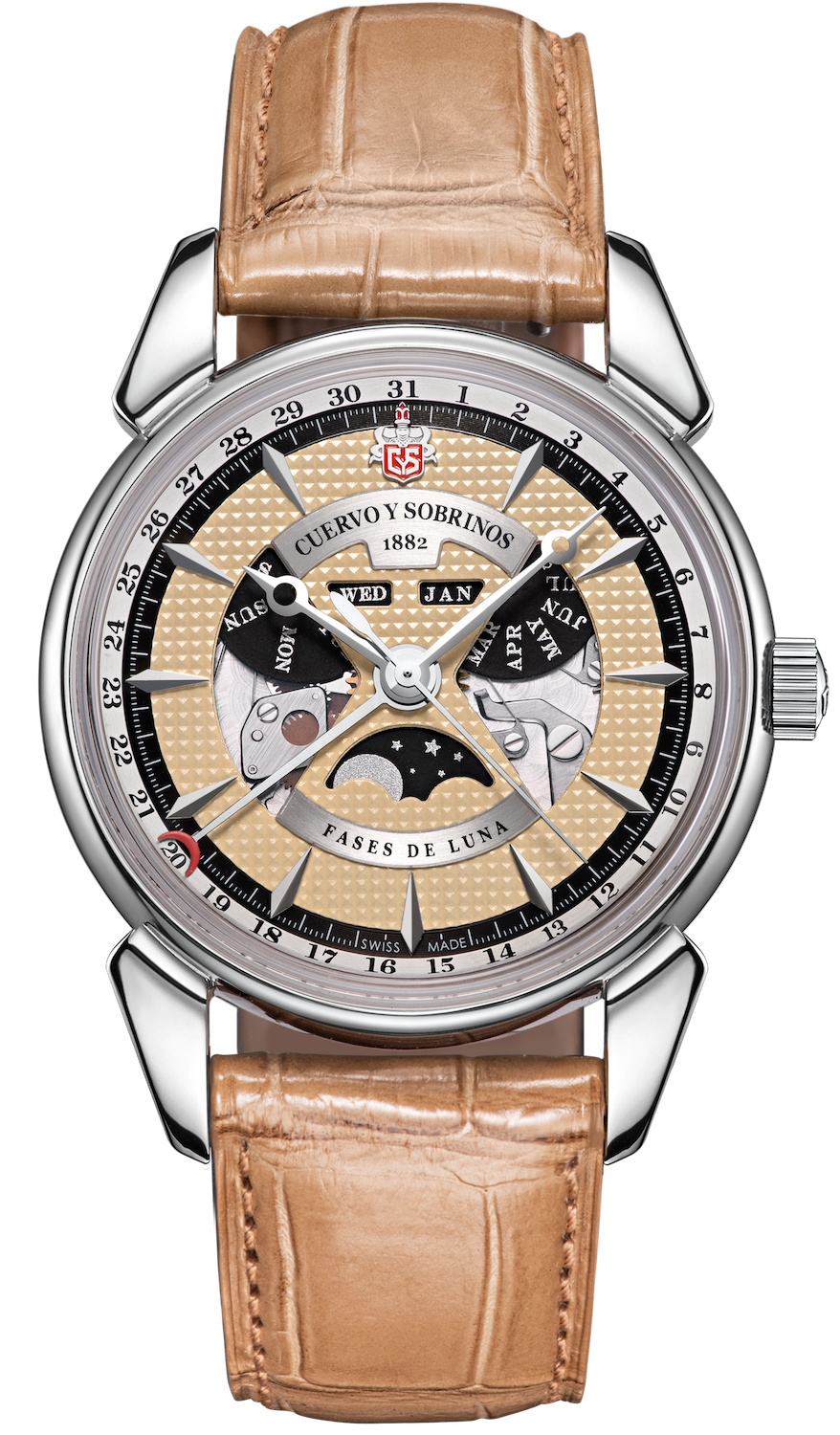 Cuervo y Sobrinos Watch Historiador Luna Negra Limited Edition 3194.1LCHS