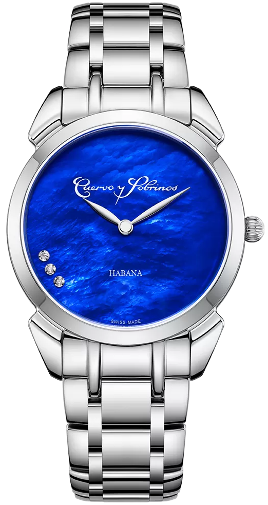 Cuervo y Sobrinos Watch Historiador Primera Dama Blue Bracelet 3113B.1B