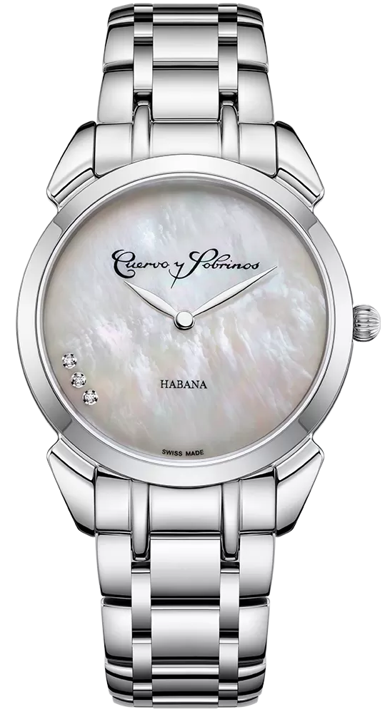 Cuervo y Sobrinos Watch Historiador Primera Dama White Bracelet 3113B.1W