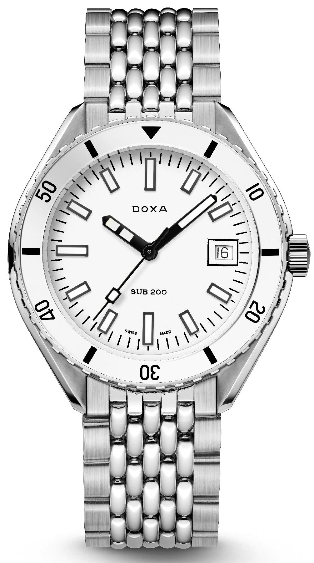 Doxa Watch Sub 200 Whitepearl Bracelet 799.10.011.10