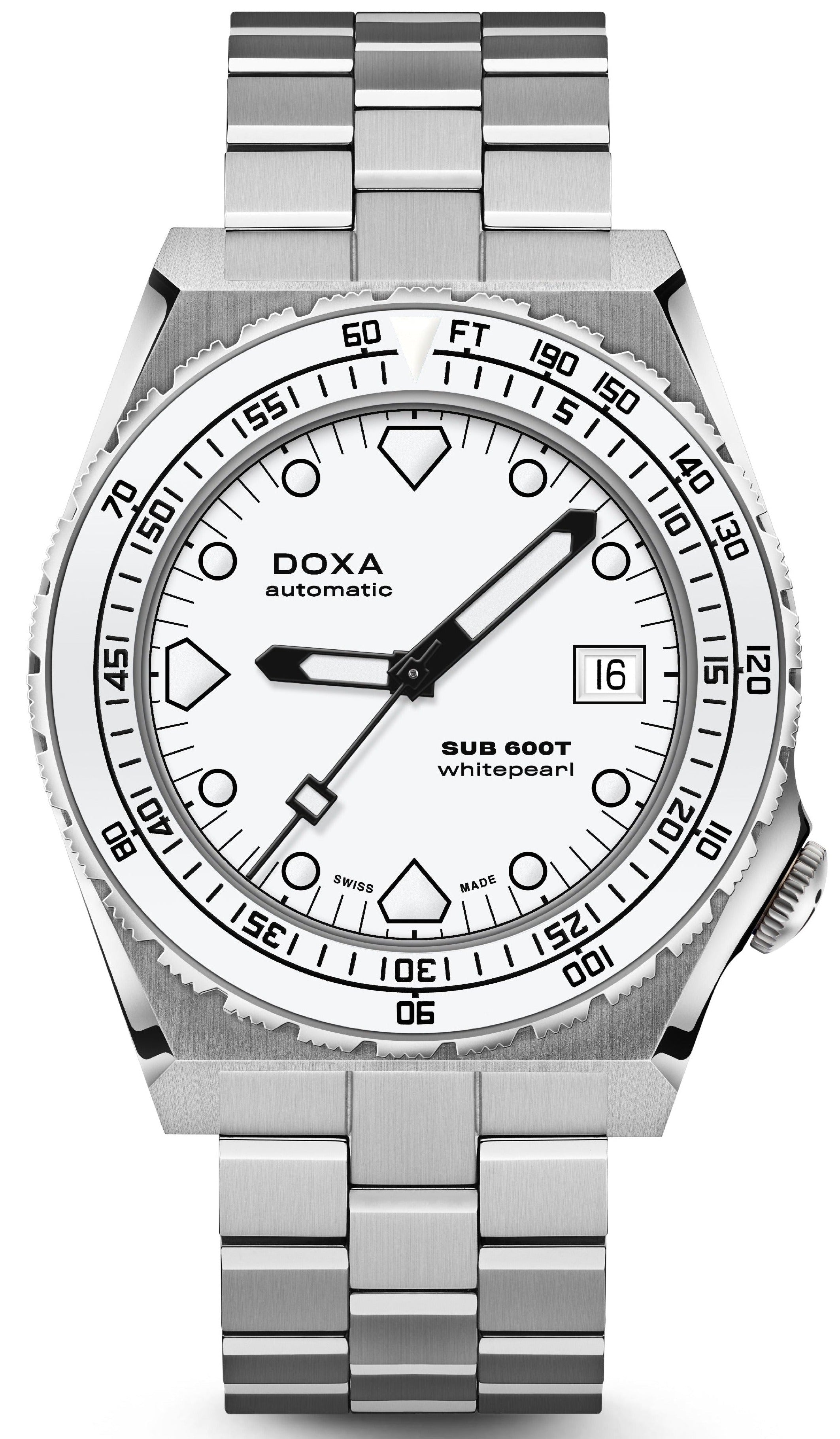 Doxa Watch SUB 600T Whitepearl Bracelet 861.10.011.10