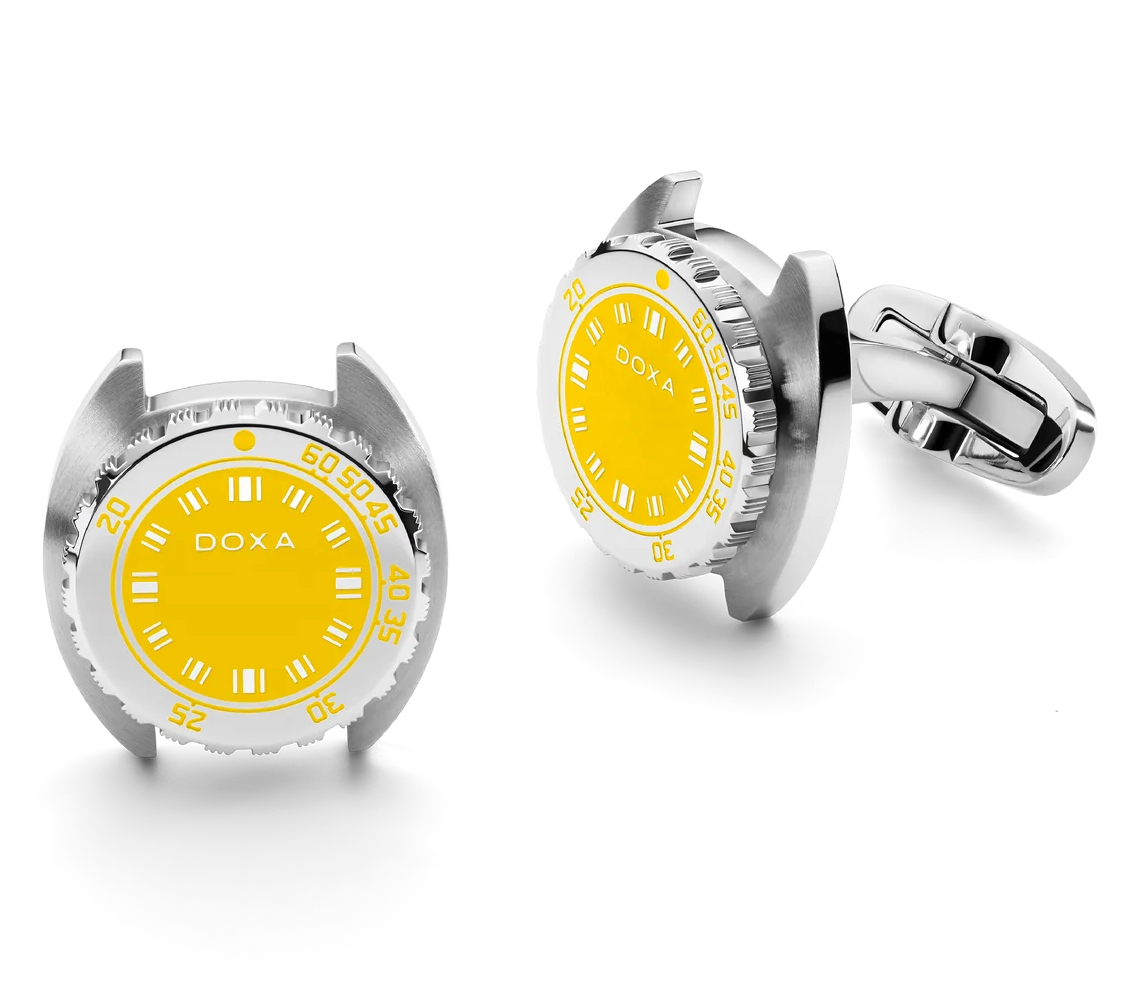 Doxa Cufflinks SUB Divingstar Yellow CUF.10.361