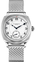 Duckworth Prestex Watch Bolton Small Seconds White Steel Mesh D667-02-ST