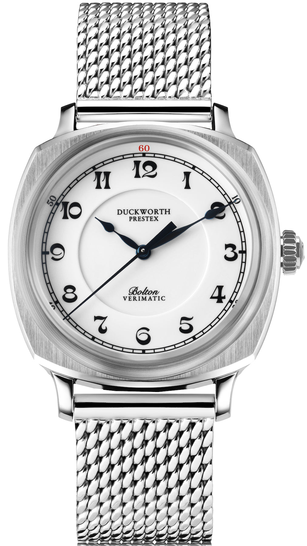 Duckworth Prestex Watch Bolton Verimatic White Steel Mesh D703-02-ST