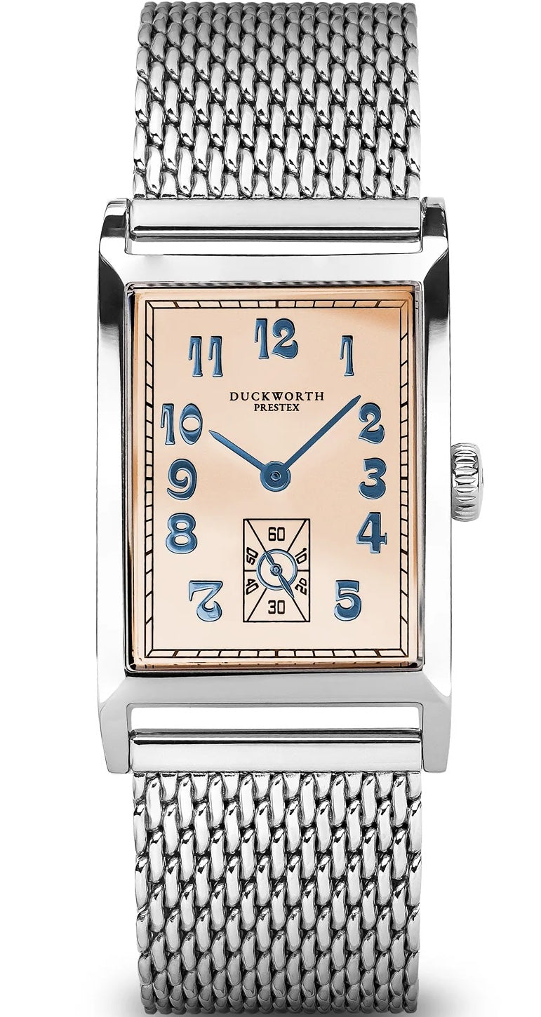 Duckworth Prestex Watch Centenary Centenary Salmon Pink Mesh Bracelet D803-07-ST