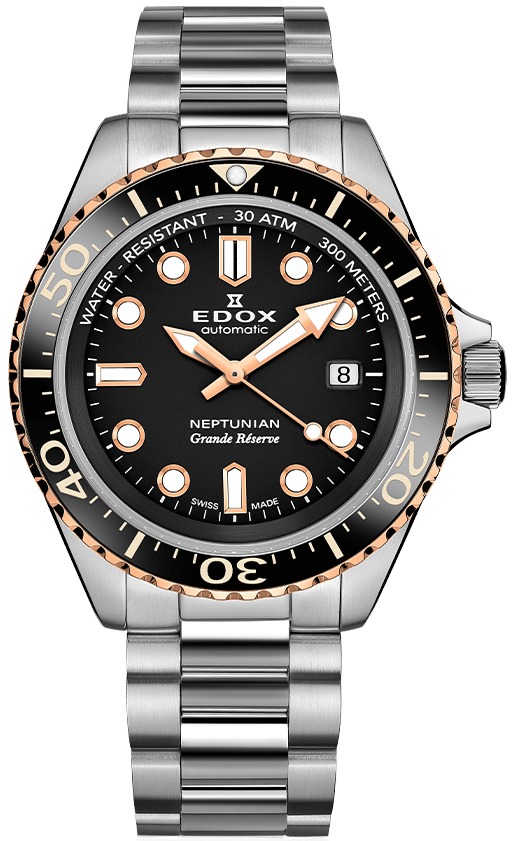 Edox Watch Neptunian Grande Reserve Black 80801-3NRM-NIR