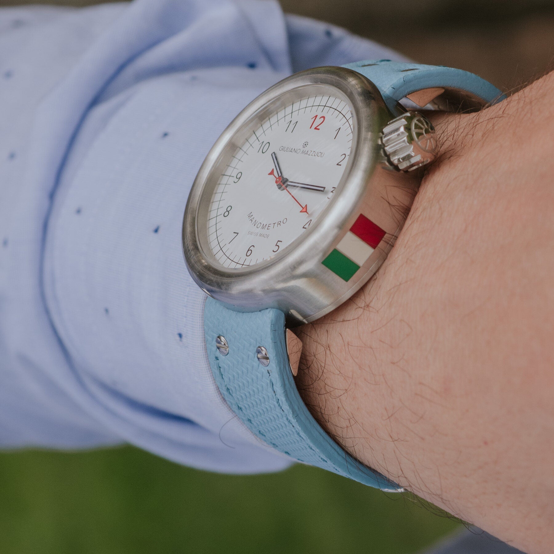 Giuliano Mazzuoli Watch Manometro Italia Rinuova White Limited Edition MNIT5S