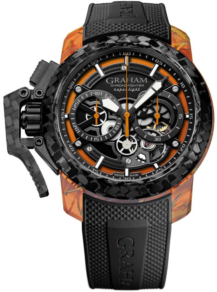 Graham Watch Chronofighter Superlight Carbon Skeleton Translucent Orange 2CCCK.O01A
