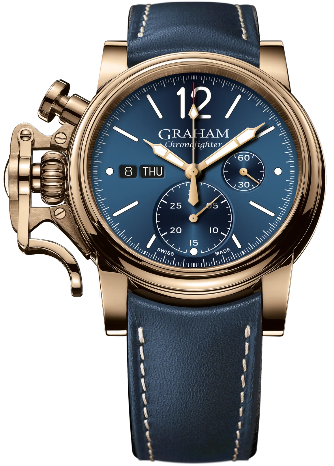 Graham Watch Chronofighter Vintage Bronze Blue 2CVAK.U01A Blue 