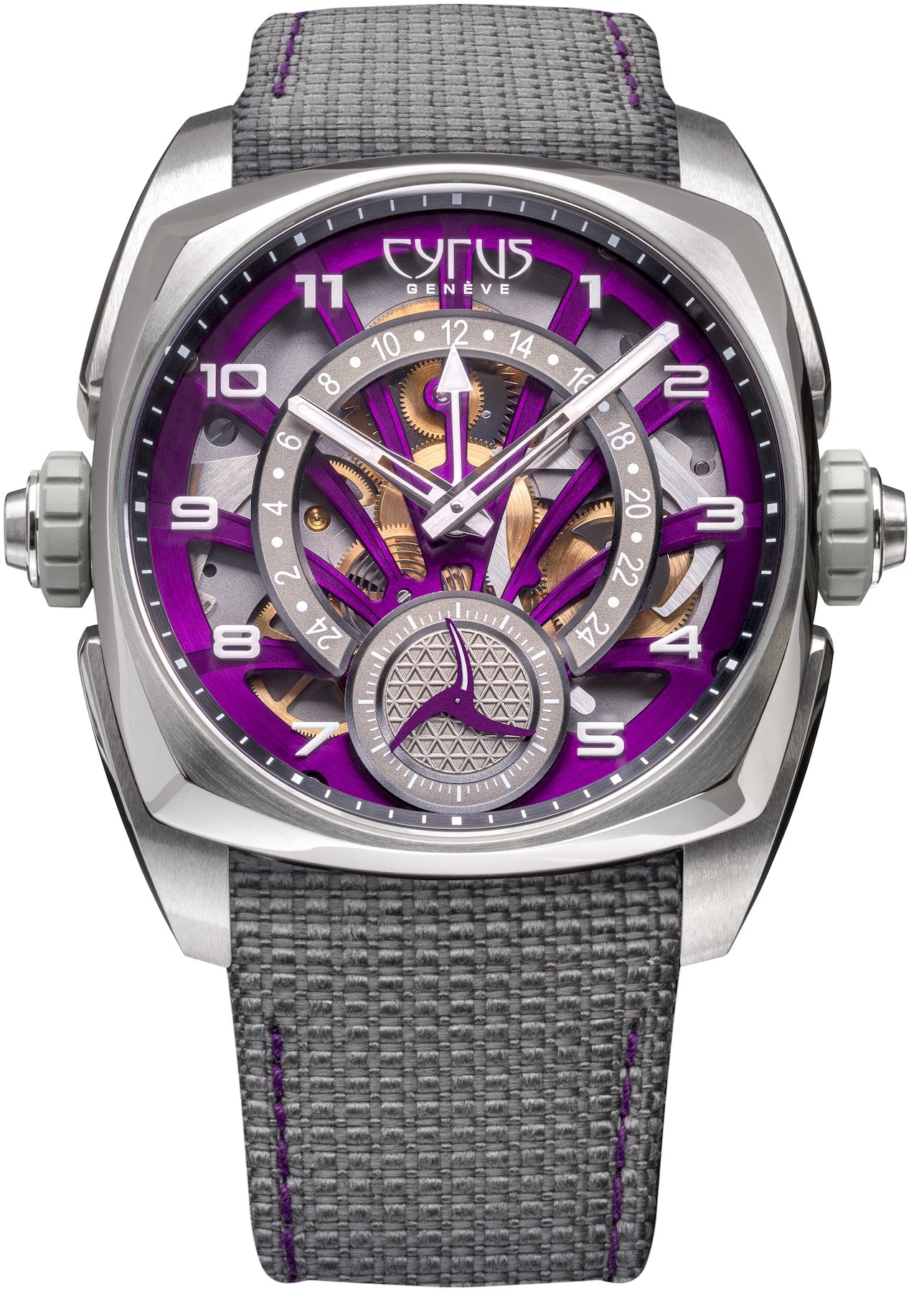 Cyrus Watch Klepcys GMT Titanium Royal Purple Cordura 539.507.TT.D